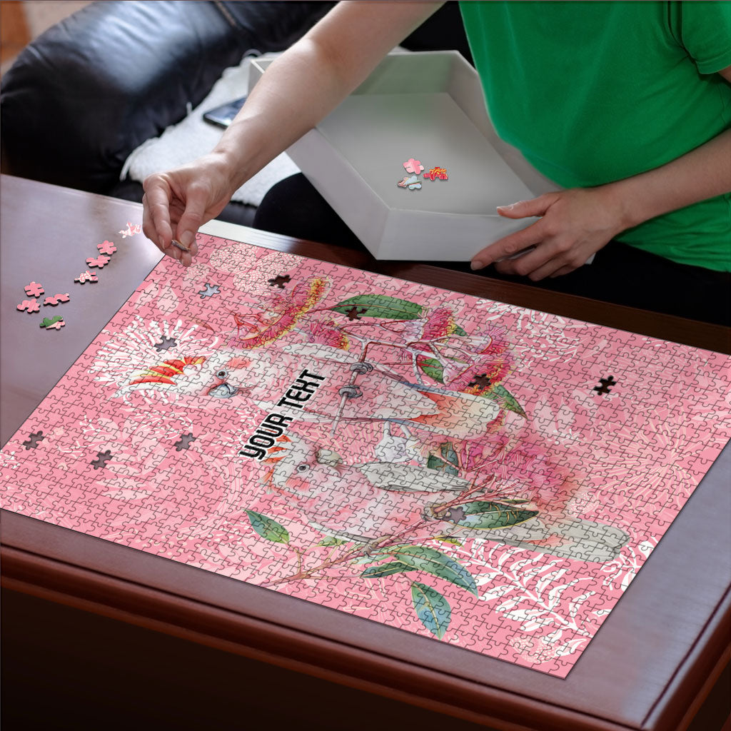 Personalised Galah Cockatoo Eucalyptus Flowers Puzzle Australian Breast Cancer Support Spirit