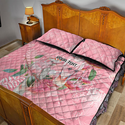 Personalised Galah Cockatoo Eucalyptus Flowers Quilt Bed Set Australian Breast Cancer Support Spirit