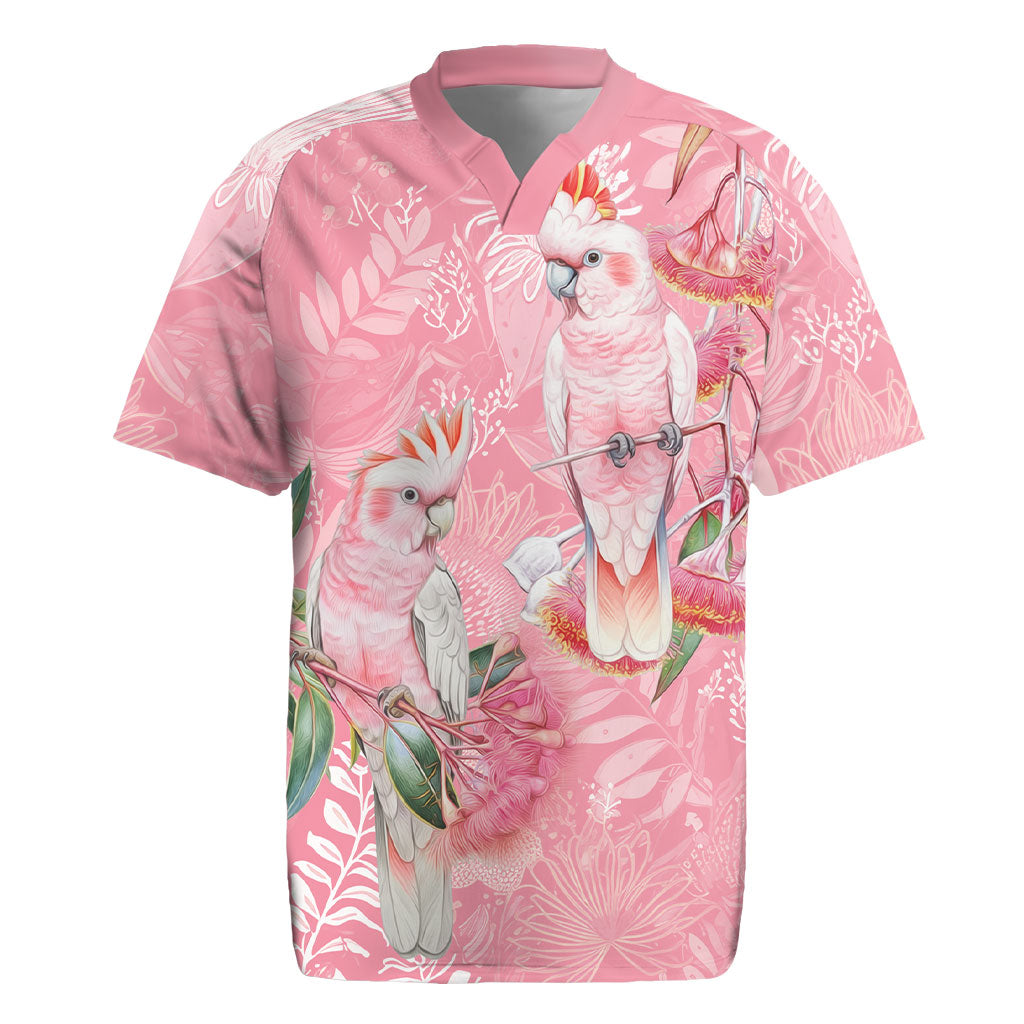 Personalised Galah Cockatoo Eucalyptus Flowers Rugby Jersey Australian Breast Cancer Support Spirit