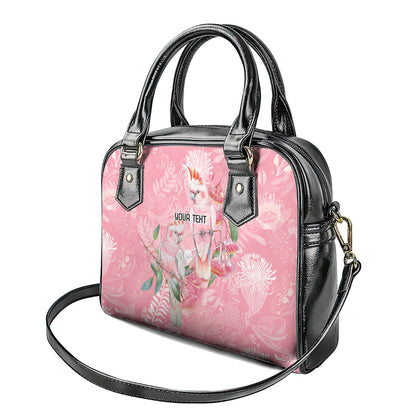 Personalised Galah Cockatoo Eucalyptus Flowers Shoulder Handbag Australian Breast Cancer Support Spirit