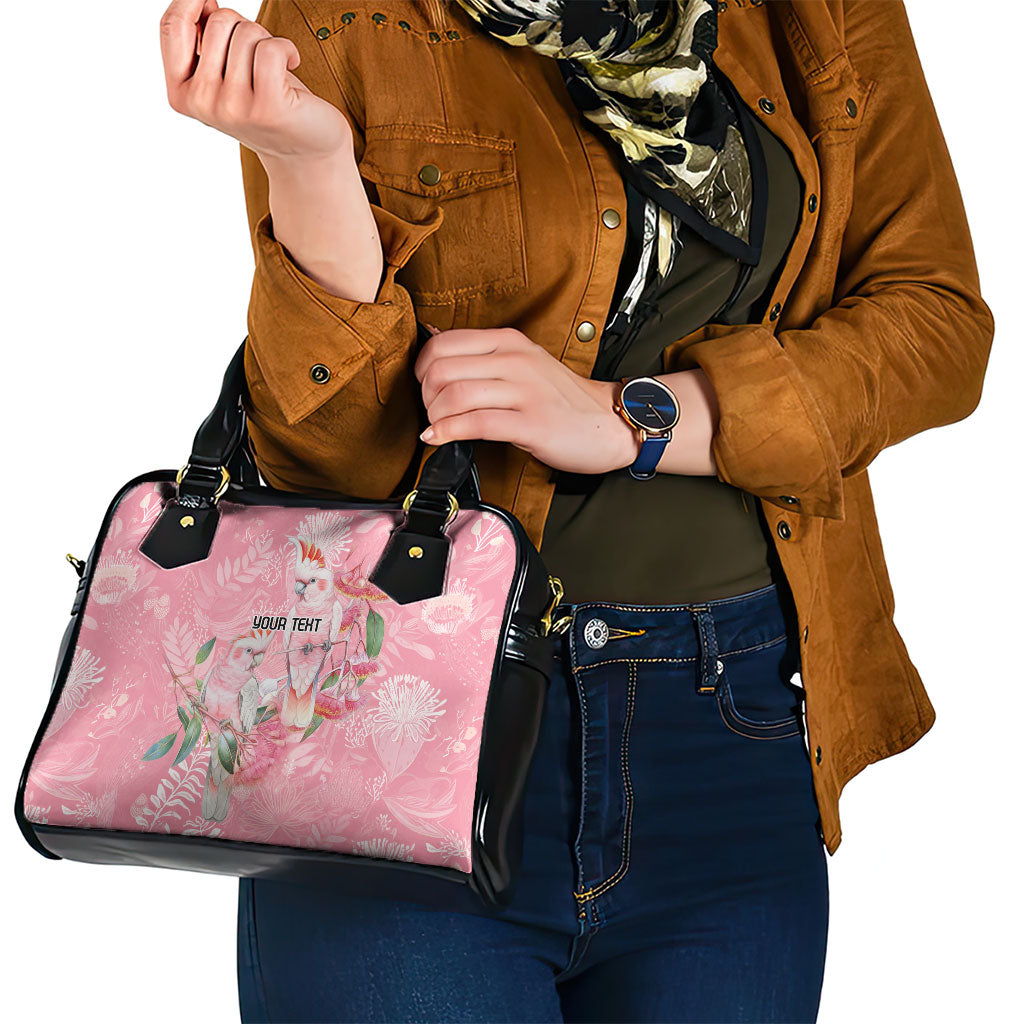 Personalised Galah Cockatoo Eucalyptus Flowers Shoulder Handbag Australian Breast Cancer Support Spirit