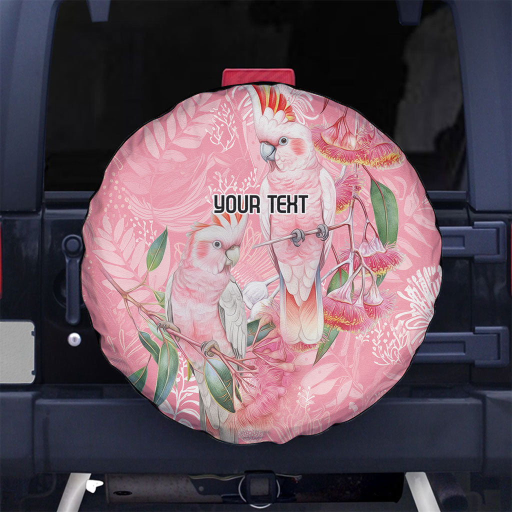 Personalised Galah Cockatoo Eucalyptus Flowers Spare Tire Cover Australian Breast Cancer Support Spirit