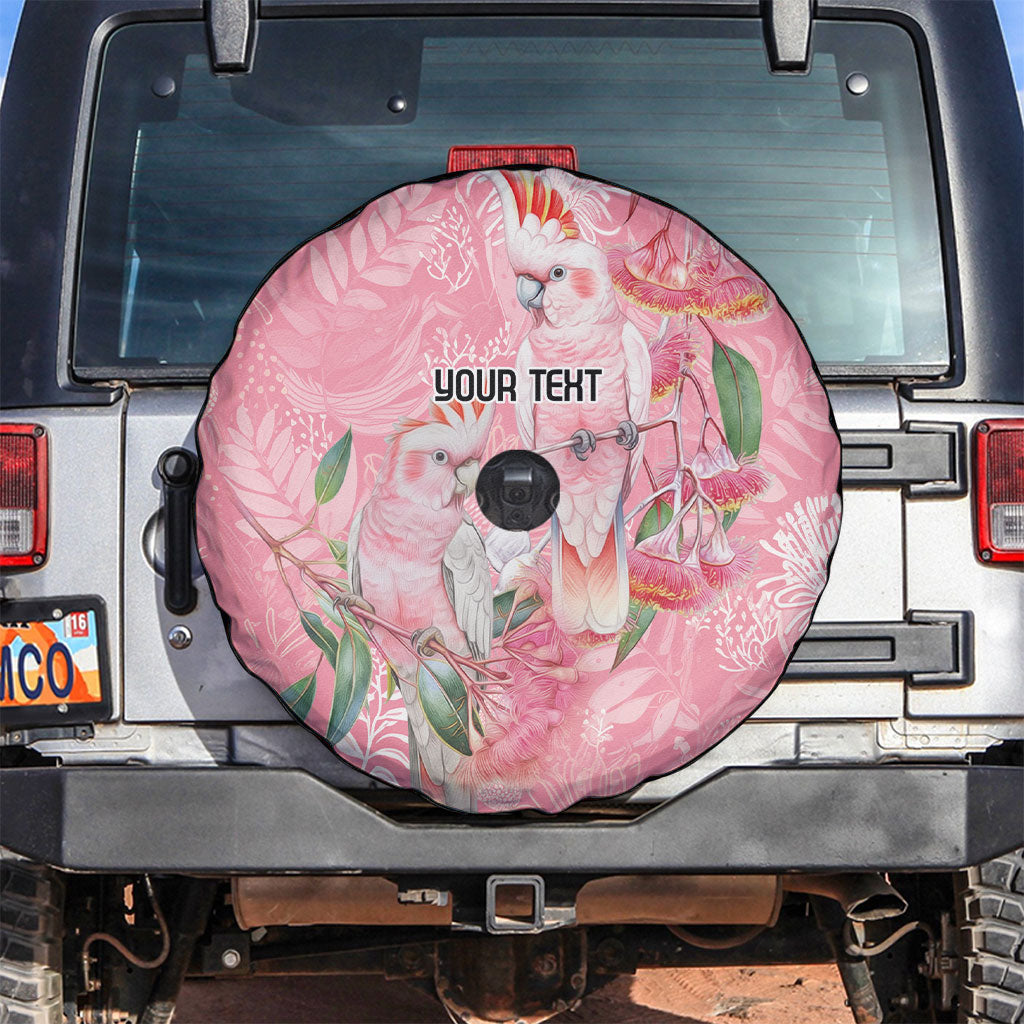 Personalised Galah Cockatoo Eucalyptus Flowers Spare Tire Cover Australian Breast Cancer Support Spirit