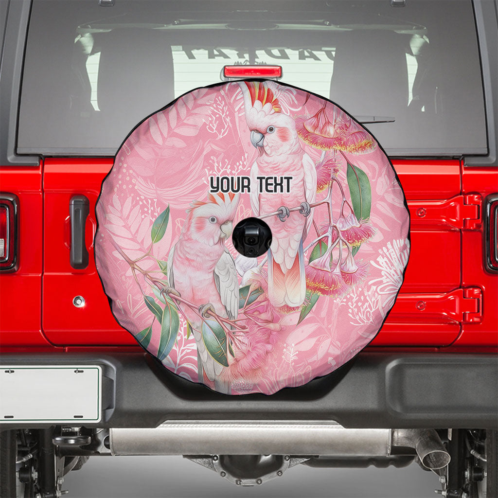 Personalised Galah Cockatoo Eucalyptus Flowers Spare Tire Cover Australian Breast Cancer Support Spirit