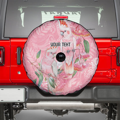 Personalised Galah Cockatoo Eucalyptus Flowers Spare Tire Cover Australian Breast Cancer Support Spirit
