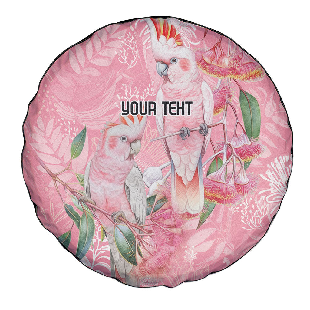 Personalised Galah Cockatoo Eucalyptus Flowers Spare Tire Cover Australian Breast Cancer Support Spirit