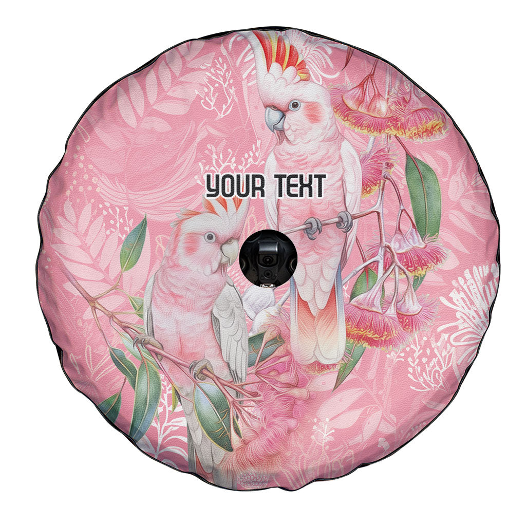 Personalised Galah Cockatoo Eucalyptus Flowers Spare Tire Cover Australian Breast Cancer Support Spirit