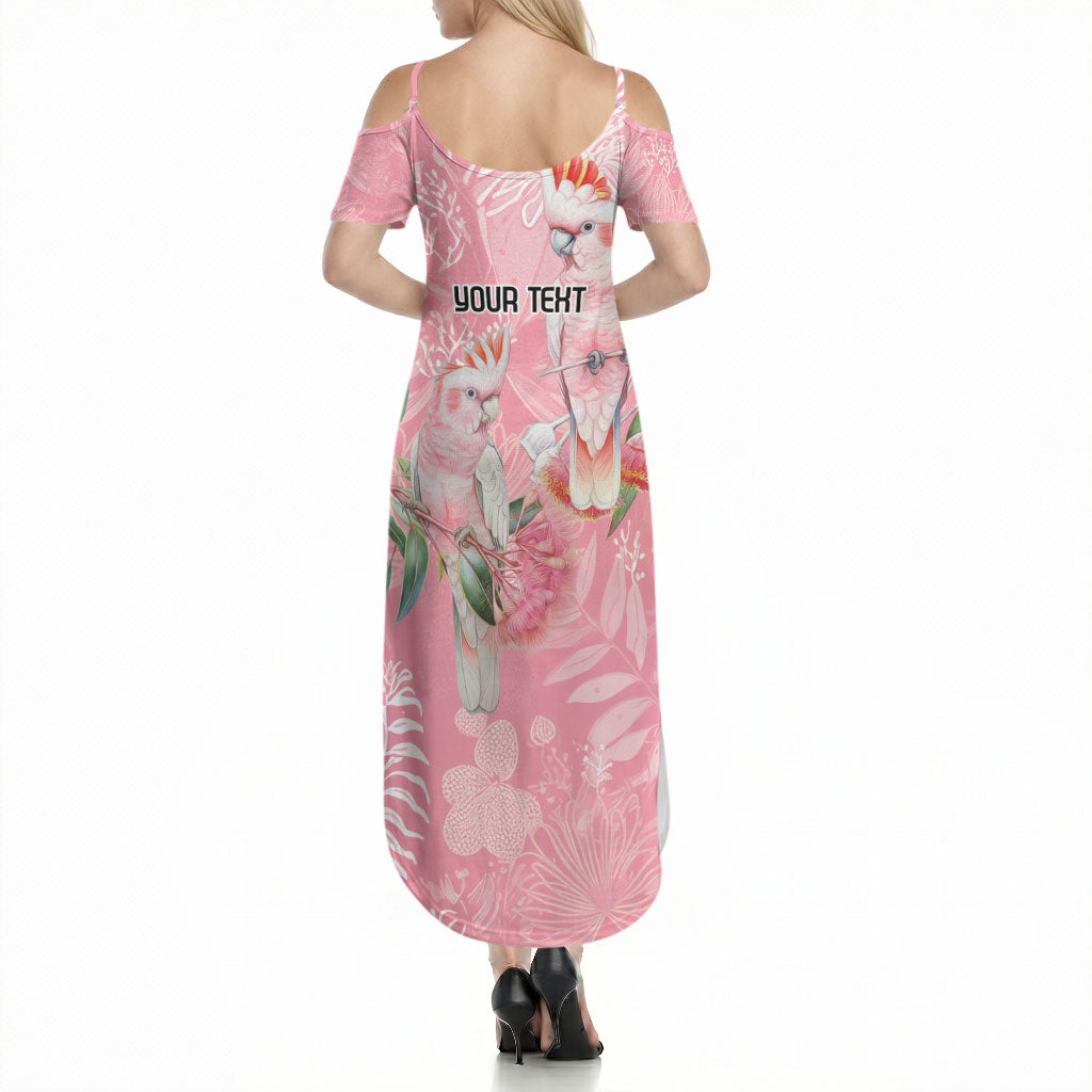 Personalised Galah Cockatoo Eucalyptus Flowers Summer Maxi Dress Australian Breast Cancer Support Spirit