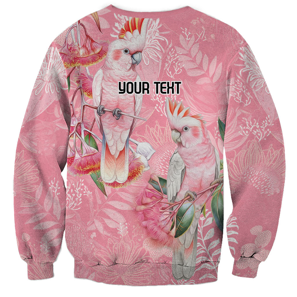 Personalised Galah Cockatoo Eucalyptus Flowers Sweatshirt Australian Breast Cancer Support Spirit