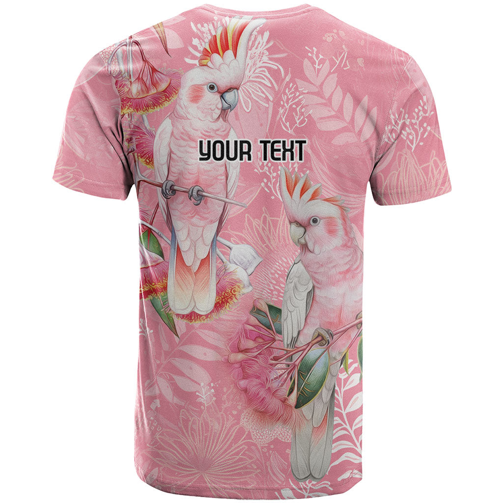 Personalised Galah Cockatoo Eucalyptus Flowers T Shirt Australian Breast Cancer Support Spirit