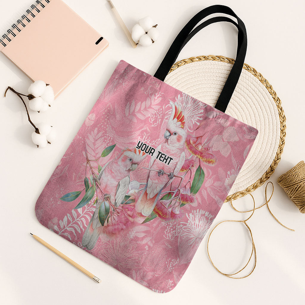 Personalised Galah Cockatoo Eucalyptus Flowers Tote Bag Australian Breast Cancer Support Spirit