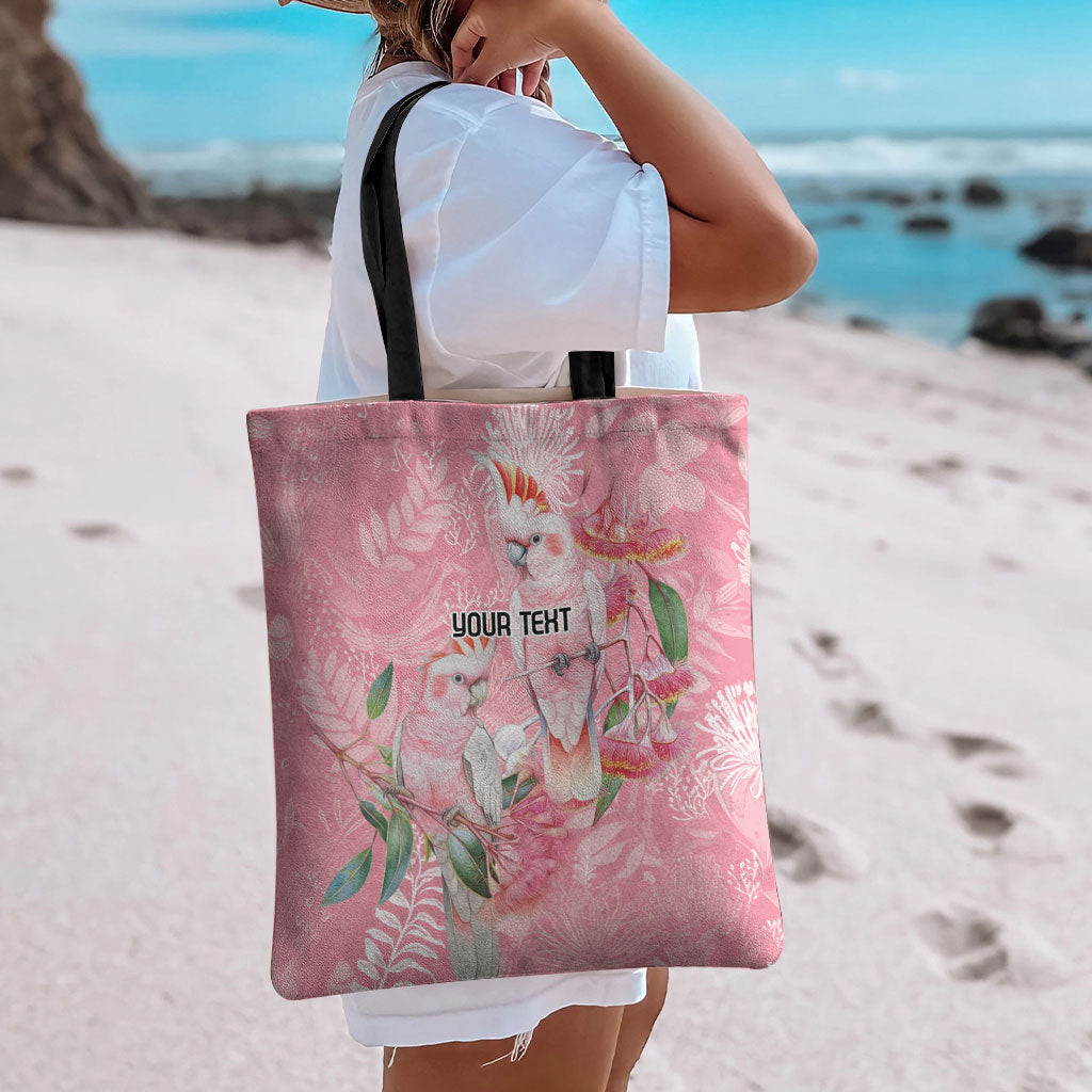 Personalised Galah Cockatoo Eucalyptus Flowers Tote Bag Australian Breast Cancer Support Spirit