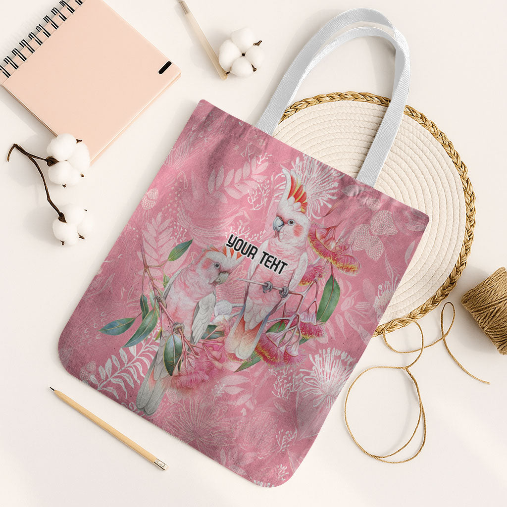 Personalised Galah Cockatoo Eucalyptus Flowers Tote Bag Australian Breast Cancer Support Spirit