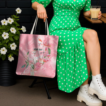 Personalised Galah Cockatoo Eucalyptus Flowers Tote Bag Australian Breast Cancer Support Spirit