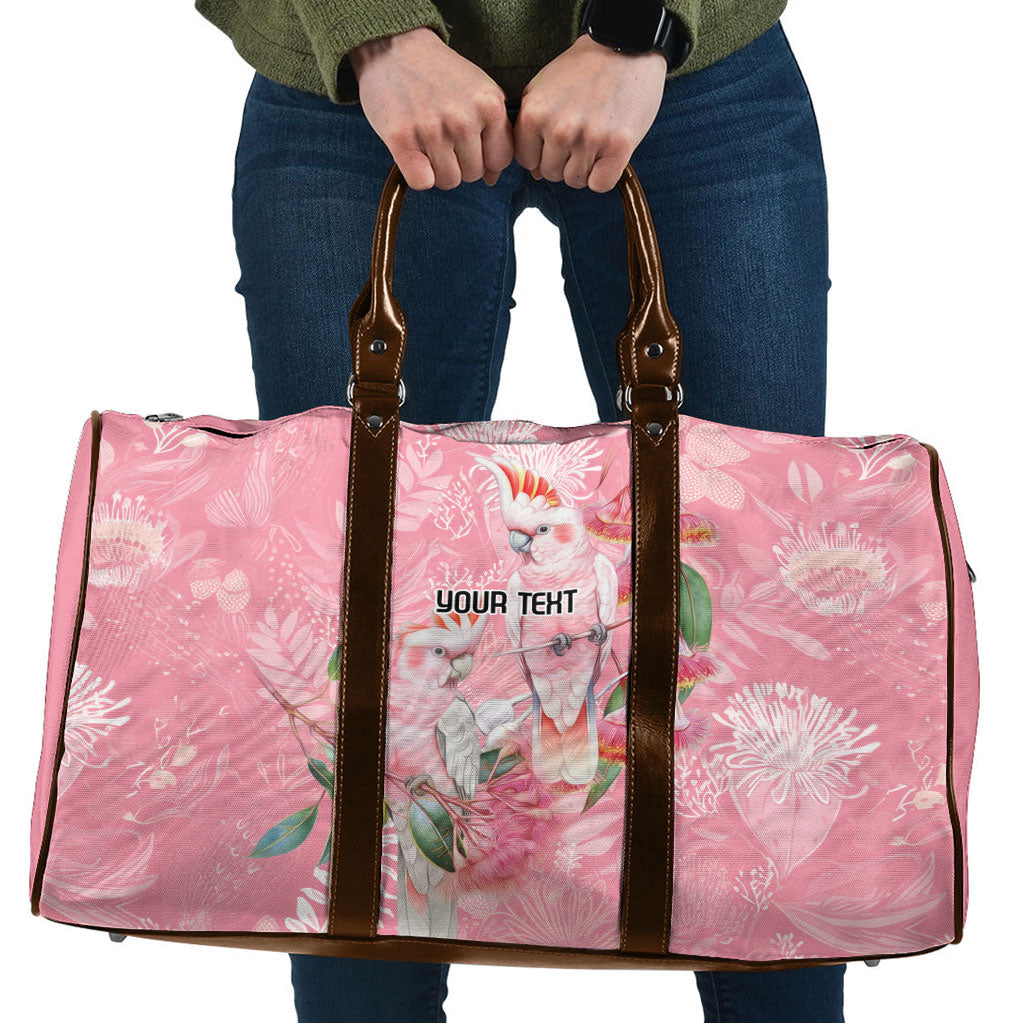 Personalised Galah Cockatoo Eucalyptus Flowers Travel Bag Australian Breast Cancer Support Spirit