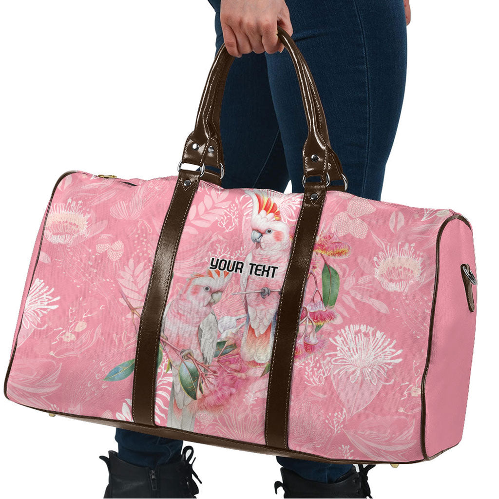 Personalised Galah Cockatoo Eucalyptus Flowers Travel Bag Australian Breast Cancer Support Spirit