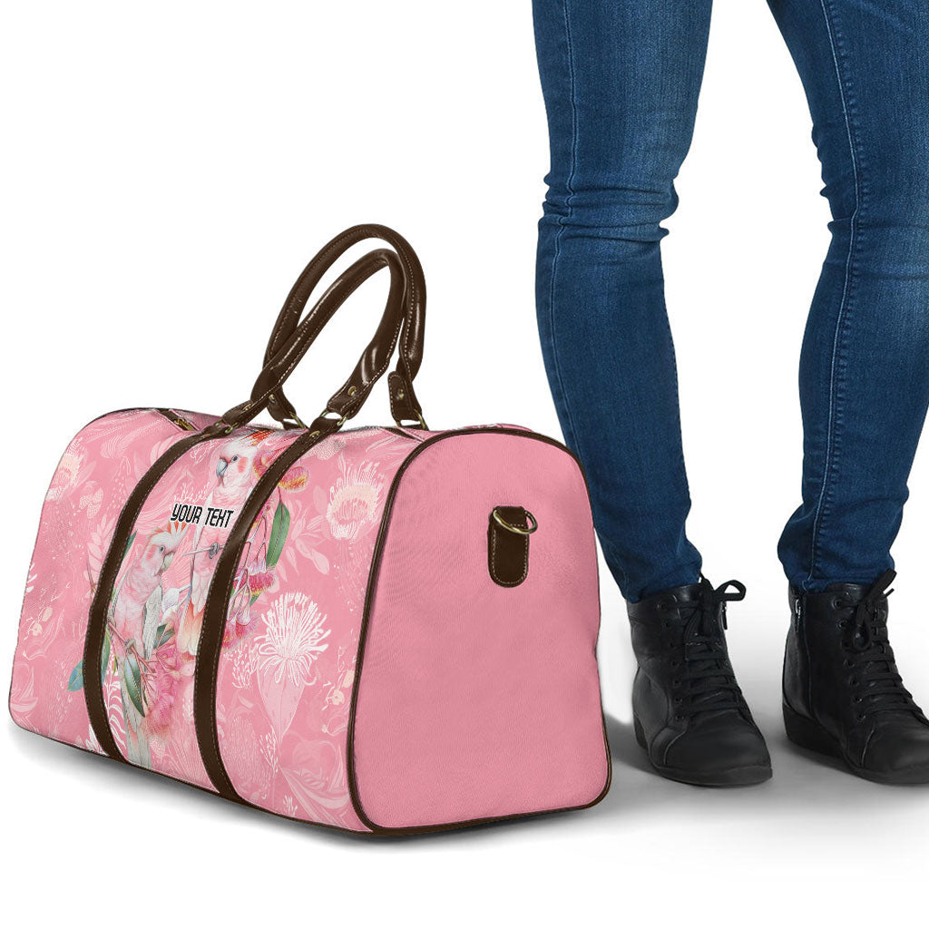 Personalised Galah Cockatoo Eucalyptus Flowers Travel Bag Australian Breast Cancer Support Spirit