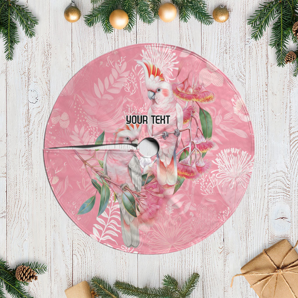 Personalised Galah Cockatoo Eucalyptus Flowers Tree Skirt Australian Breast Cancer Support Spirit