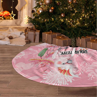 Personalised Galah Cockatoo Eucalyptus Flowers Tree Skirt Australian Breast Cancer Support Spirit
