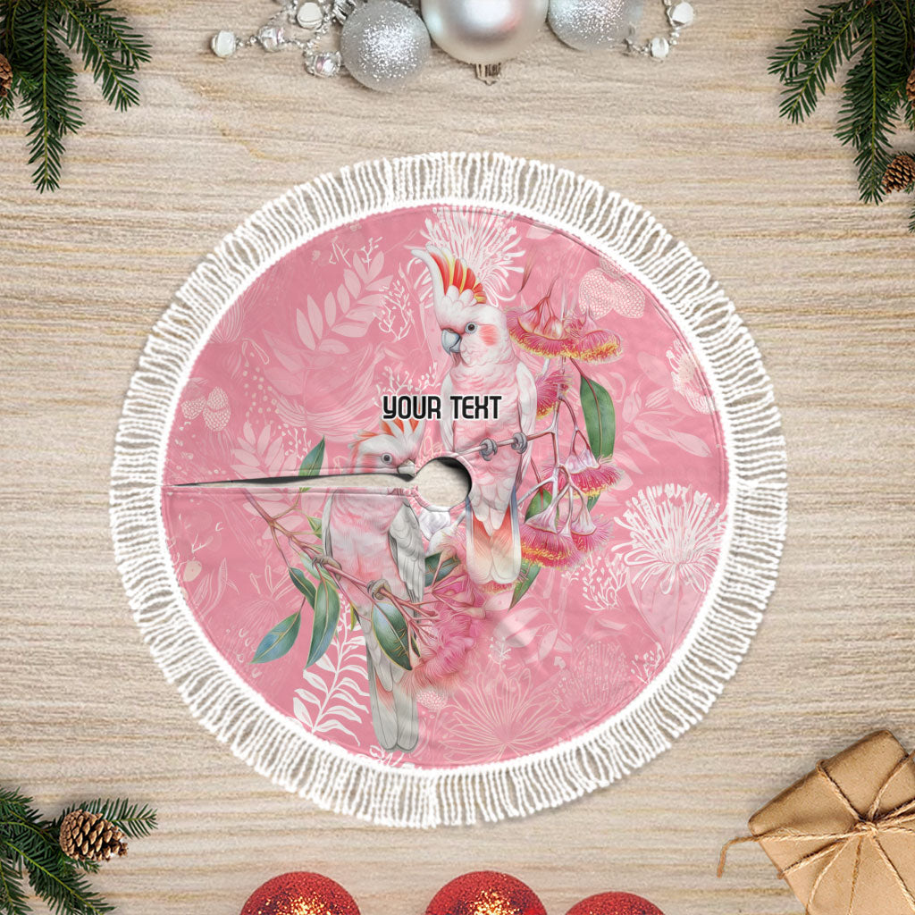 Personalised Galah Cockatoo Eucalyptus Flowers Tree Skirt Australian Breast Cancer Support Spirit