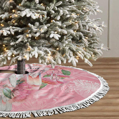 Personalised Galah Cockatoo Eucalyptus Flowers Tree Skirt Australian Breast Cancer Support Spirit