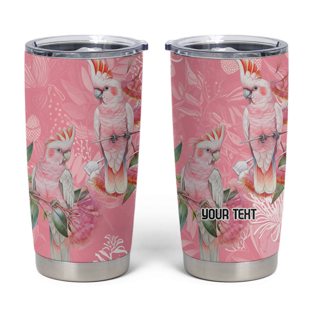 Personalised Galah Cockatoo Eucalyptus Flowers Tumbler Cup Australian Breast Cancer Support Spirit