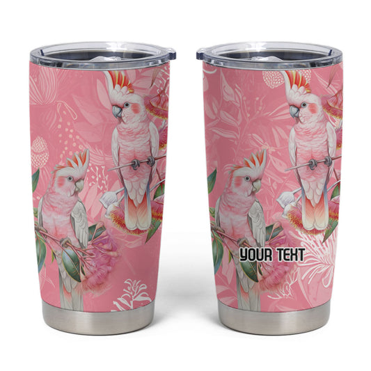 Personalised Galah Cockatoo Eucalyptus Flowers Tumbler Cup Australian Breast Cancer Support Spirit