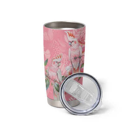 Personalised Galah Cockatoo Eucalyptus Flowers Tumbler Cup Australian Breast Cancer Support Spirit