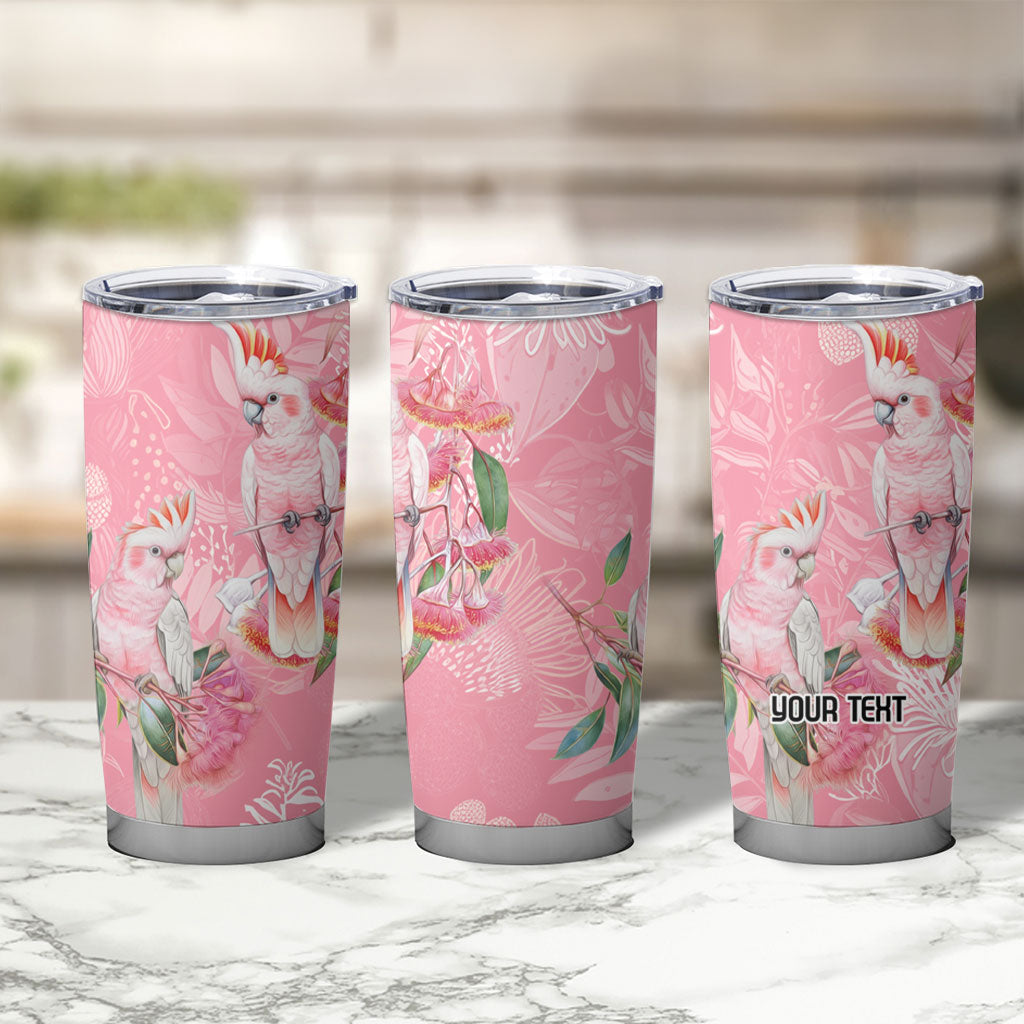 Personalised Galah Cockatoo Eucalyptus Flowers Tumbler Cup Australian Breast Cancer Support Spirit