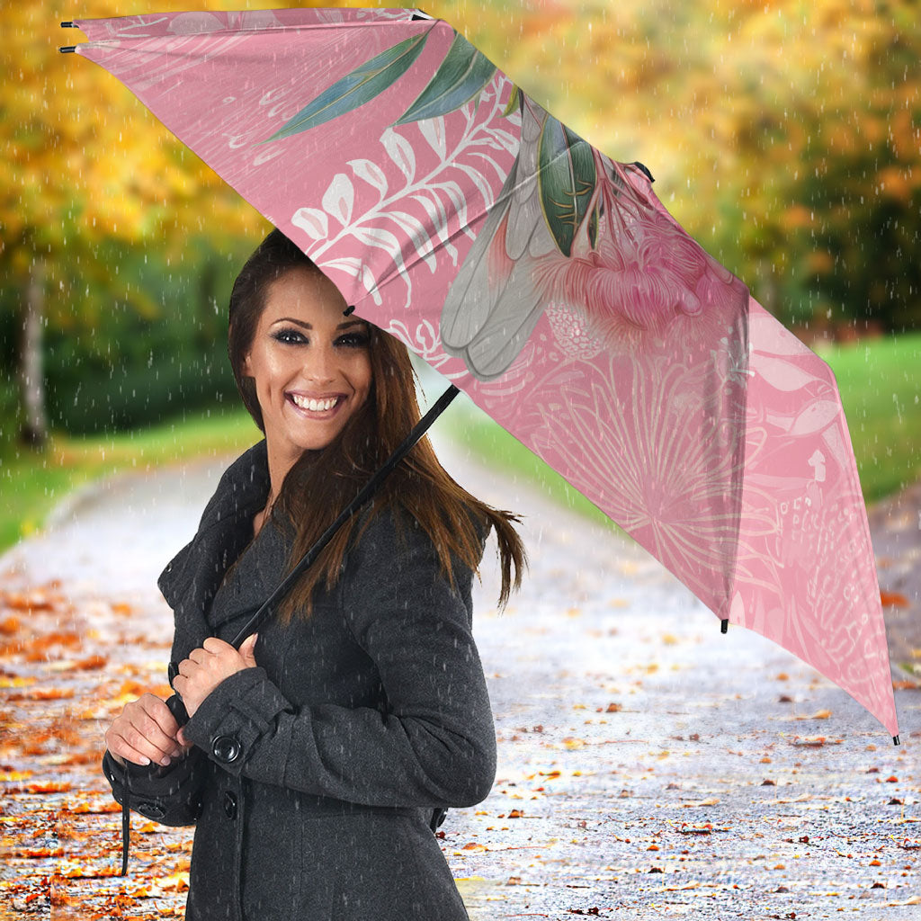 Personalised Galah Cockatoo Eucalyptus Flowers Umbrella Australian Breast Cancer Support Spirit
