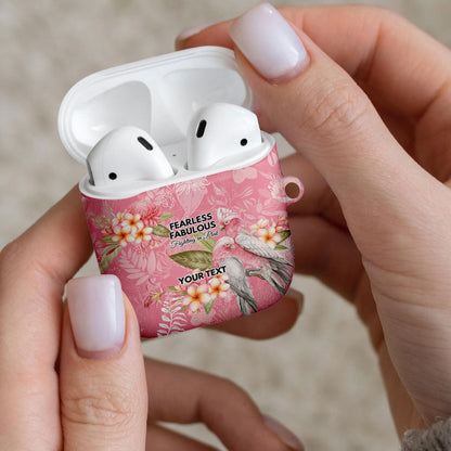 Personalised Galah Cockatoo Fighting in Pink AirPods Case Australian Breast Cancer Support Spirit