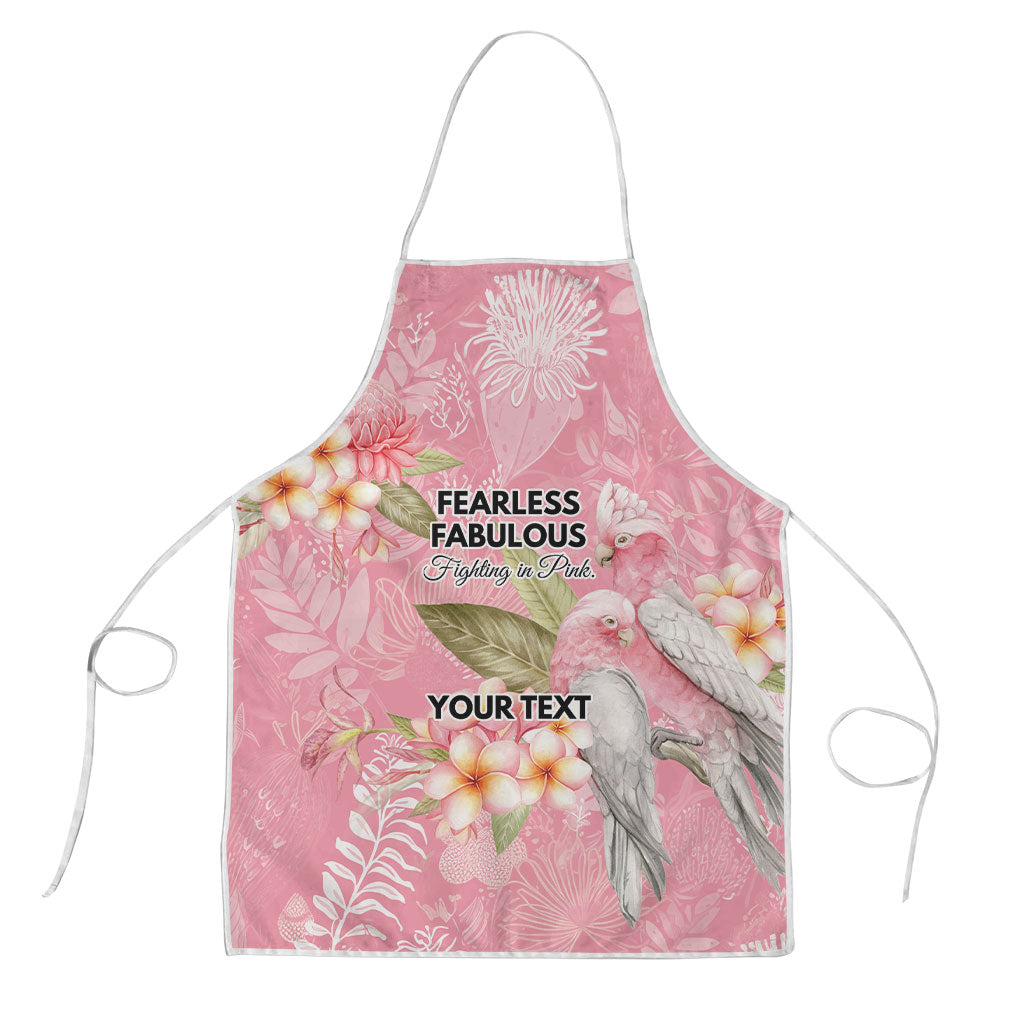 Personalised Galah Cockatoo Fighting in Pink Apron Australian Breast Cancer Support Spirit