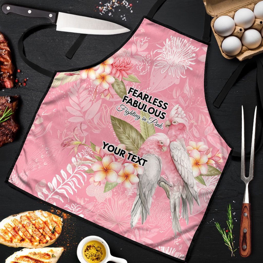 Personalised Galah Cockatoo Fighting in Pink Apron Australian Breast Cancer Support Spirit
