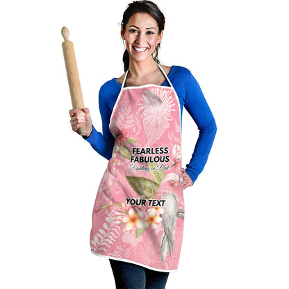 Personalised Galah Cockatoo Fighting in Pink Apron Australian Breast Cancer Support Spirit