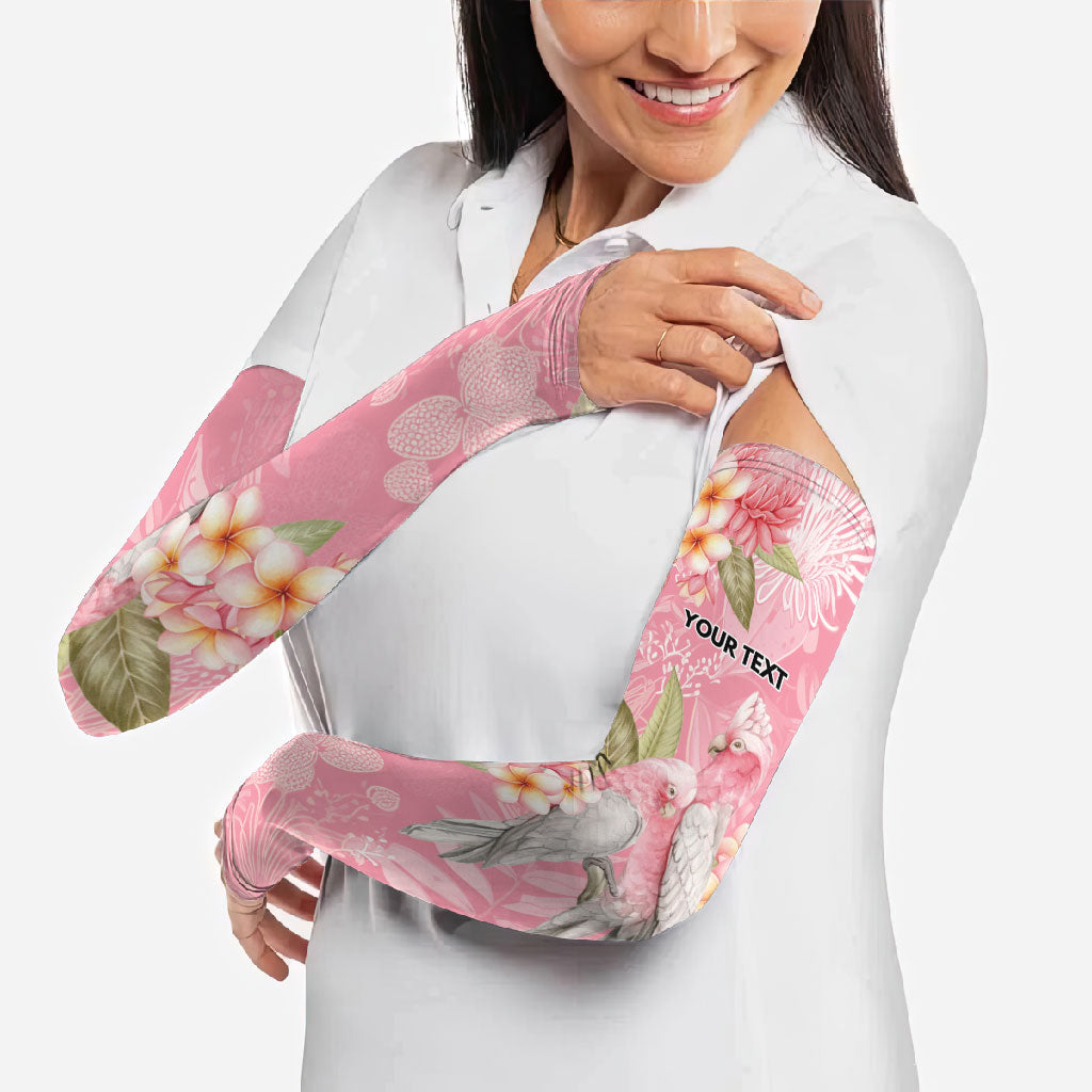 Personalised Galah Cockatoo Fighting in Pink Arm Sleeves Australian Breast Cancer Support Spirit