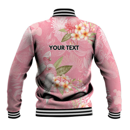 Personalised Galah Cockatoo Fighting in Pink Baseball Jacket Australian Breast Cancer Support Spirit