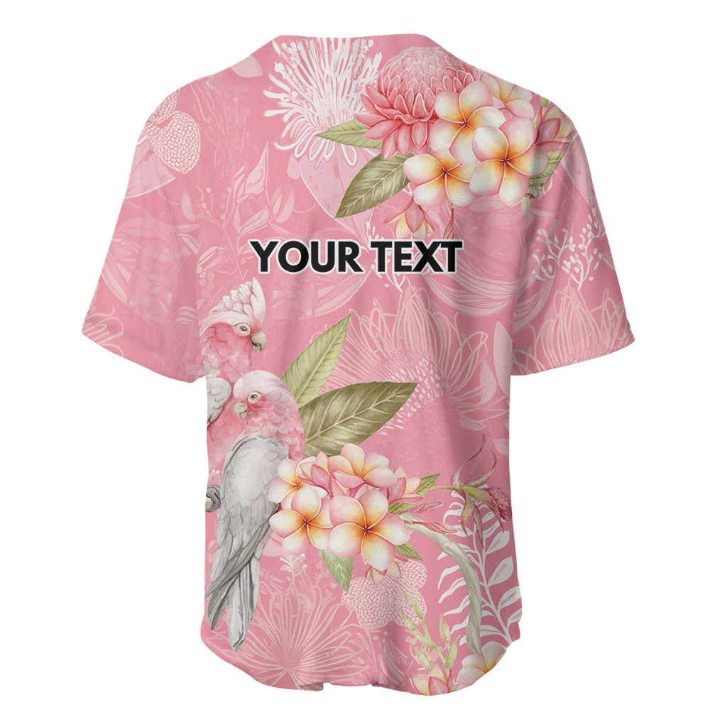 Personalised Galah Cockatoo Fighting in Pink Baseball Jersey Australian Breast Cancer Support Spirit