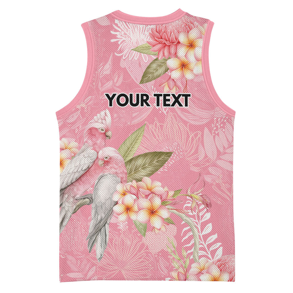 Personalised Galah Cockatoo Fighting in Pink Basketball Jersey Australian Breast Cancer Support Spirit