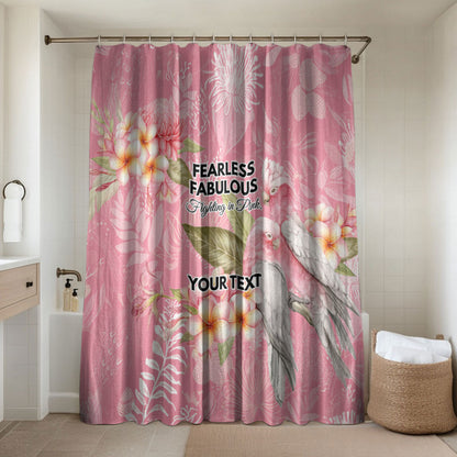 Personalised Galah Cockatoo Fighting in Pink Bathroom Set Australian Breast Cancer Support Spirit