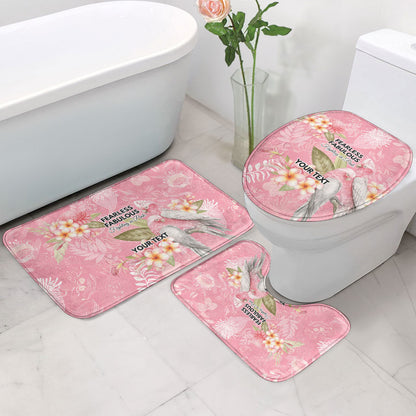 Personalised Galah Cockatoo Fighting in Pink Bathroom Set Australian Breast Cancer Support Spirit