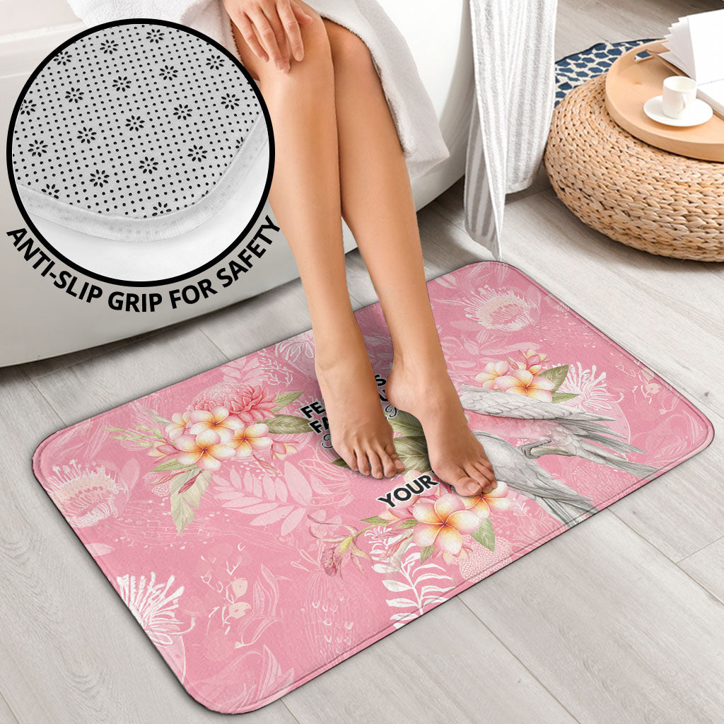 Personalised Galah Cockatoo Fighting in Pink Bathroom Set Australian Breast Cancer Support Spirit