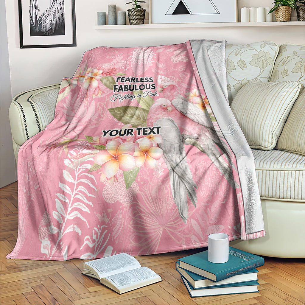 Personalised Galah Cockatoo Fighting in Pink Blanket Australian Breast Cancer Support Spirit