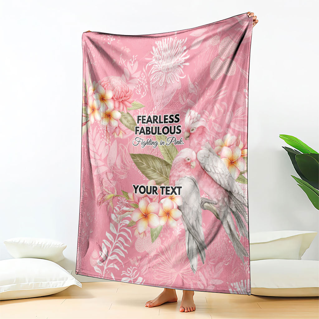Personalised Galah Cockatoo Fighting in Pink Blanket Australian Breast Cancer Support Spirit
