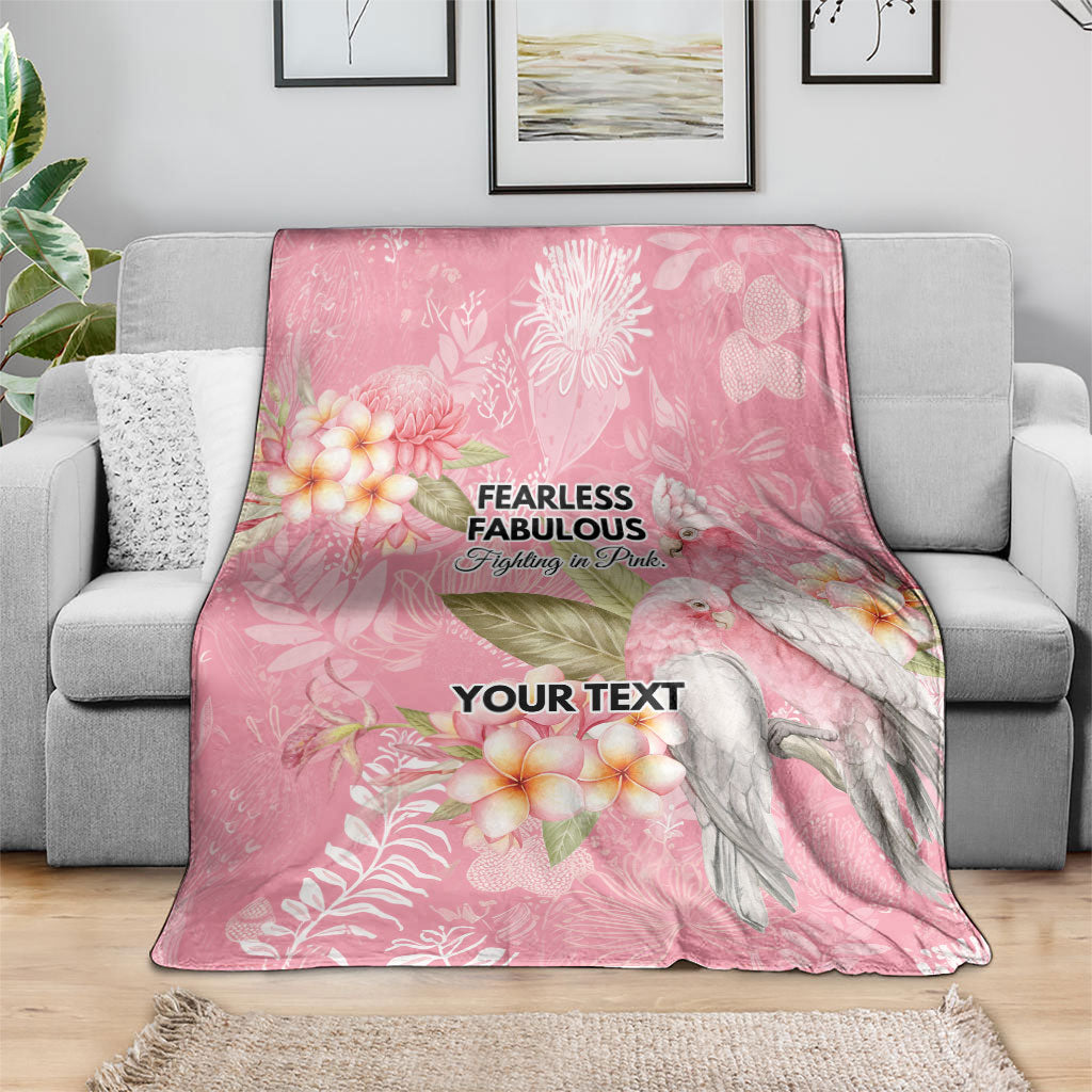 Personalised Galah Cockatoo Fighting in Pink Blanket Australian Breast Cancer Support Spirit