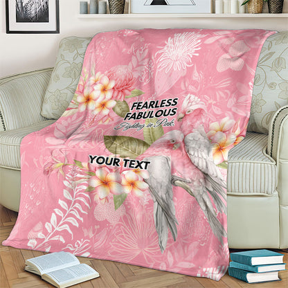 Personalised Galah Cockatoo Fighting in Pink Blanket Australian Breast Cancer Support Spirit
