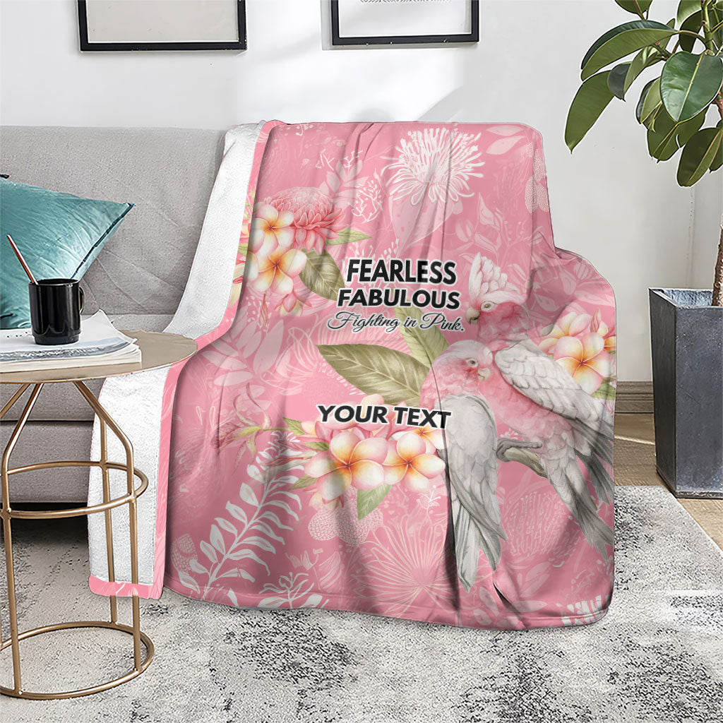 Personalised Galah Cockatoo Fighting in Pink Blanket Australian Breast Cancer Support Spirit