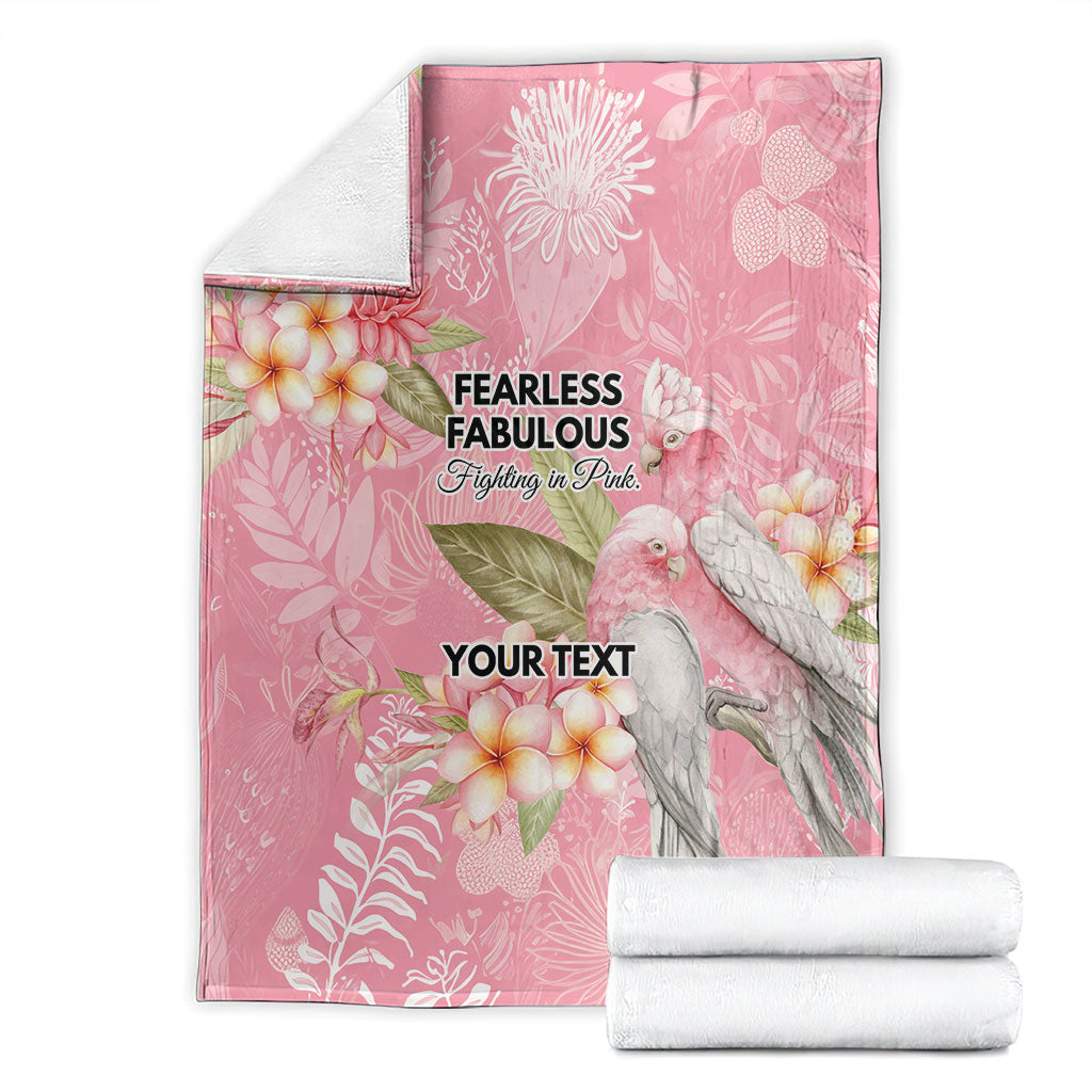 Personalised Galah Cockatoo Fighting in Pink Blanket Australian Breast Cancer Support Spirit