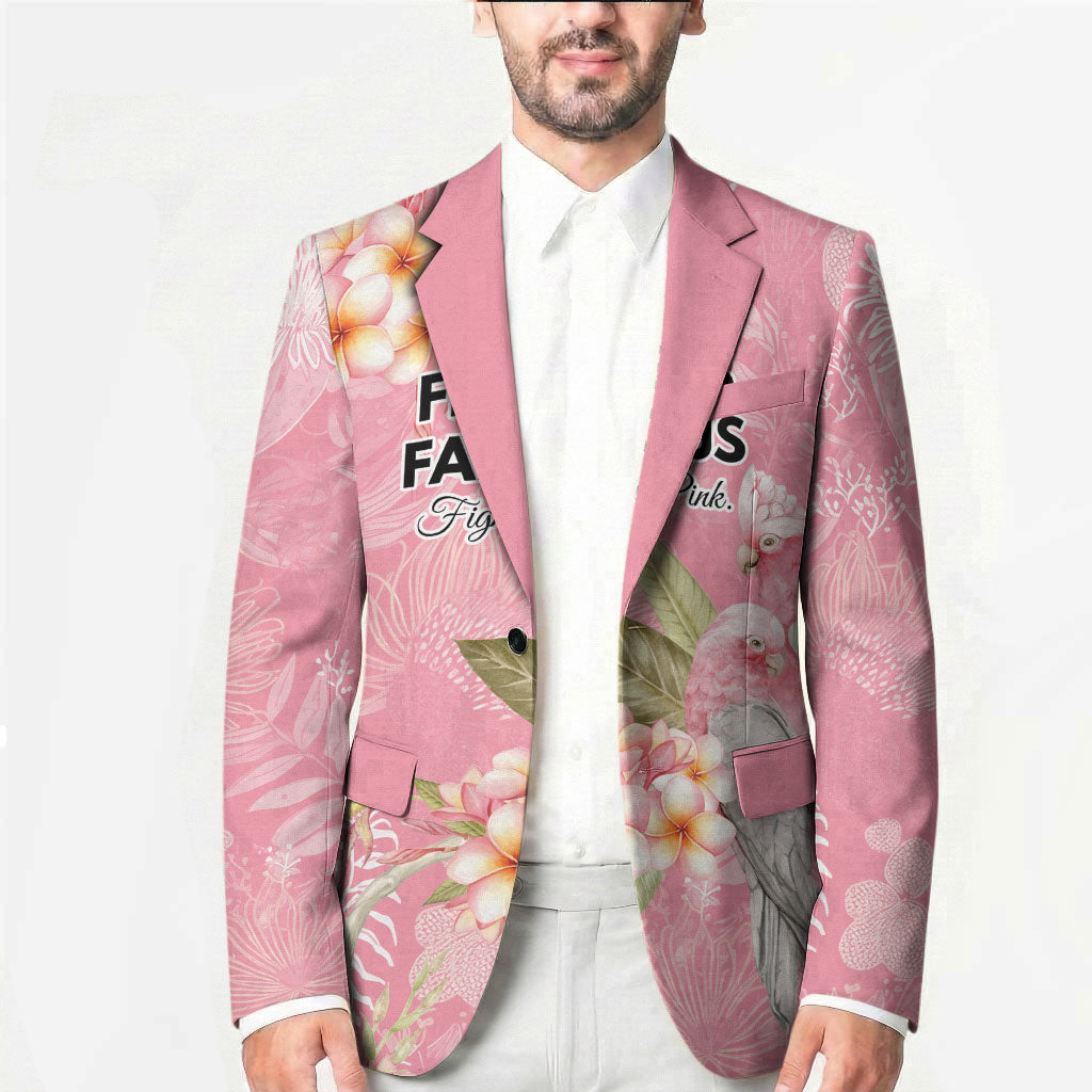 Personalised Galah Cockatoo Fighting in Pink Blazer Australian Breast Cancer Support Spirit
