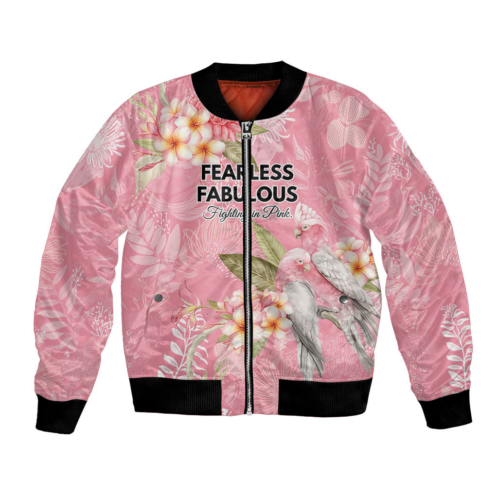 Personalised Galah Cockatoo Fighting in Pink Bomber Jacket Australian Breast Cancer Support Spirit