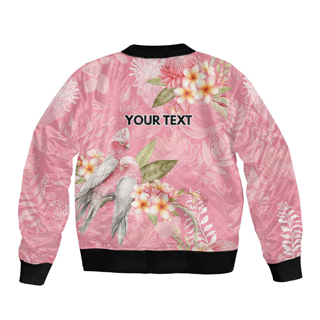 Personalised Galah Cockatoo Fighting in Pink Bomber Jacket Australian Breast Cancer Support Spirit